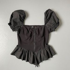 Crop top flowy corset